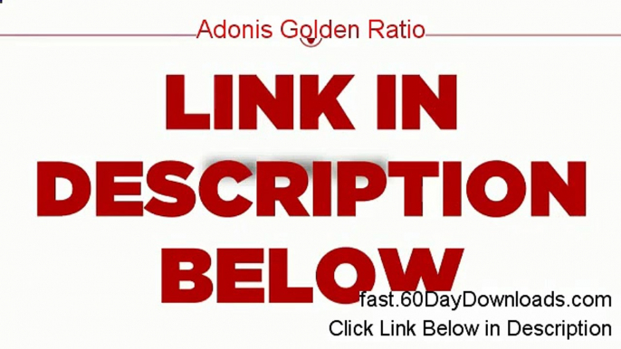 Adonis Golden Ratio Review 2014 - legit reviews