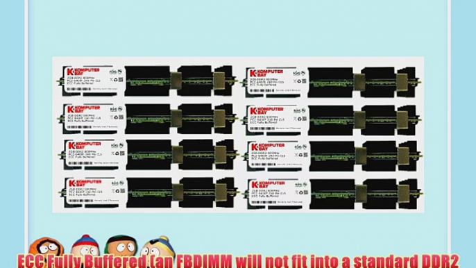 Komputerbay 16GB (8x 2GB) 240 Pin 800MHz PC2-6400F DDR2 ECC Fully Buffered Memory Module