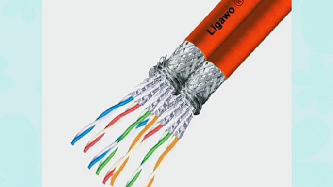 Ligawo ? Installation Cable Cat.7 100m on wooden drum S / FTP duplex 1200MHz orange