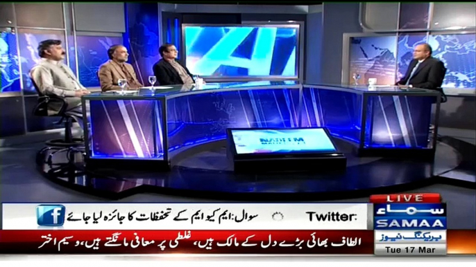 Nadeem Malik Live (Kya MQM Karachi Operation Ki Himayat Karti Hai -) – 17th March 2015