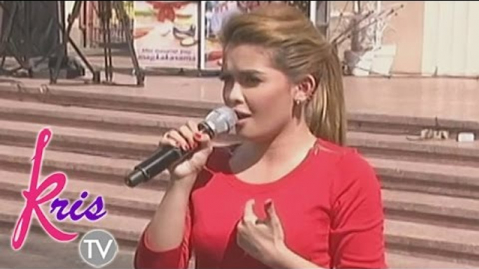 KZ Tandingan sings "Mahal Mo o Mahal Ako" on Baclaran