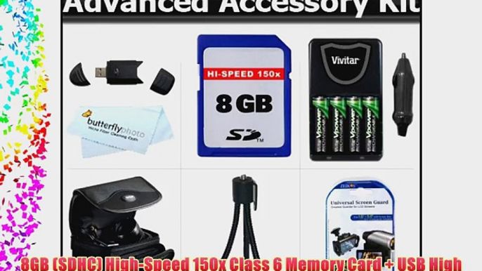 8GB Accessory Kit For Kodak EasyShare Max Z990 Z5010 Z5120 Digital Camera Includes 8GB High