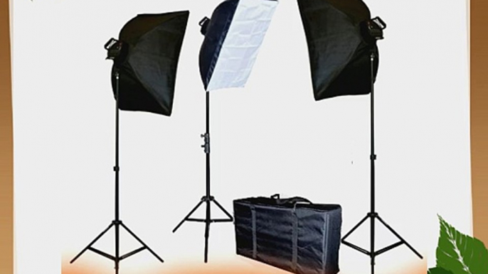 ePhoto VL9026S3 3000 Watt Continuous Light Kit with Carrying Bag with 3 each of 6.5 Foot Tripod