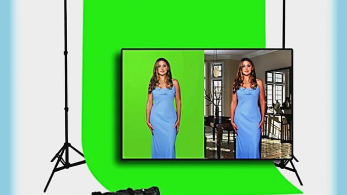 Compact Travel Support System plus 6ft x 9ft Chromakey Green Backdrop Steve Kaeser Photographic