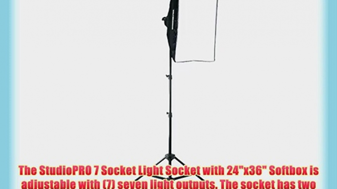 StudioPRO 1600W 7 Socket Photo Studio Continuous Portrait Video Lighting Kit with Light Stand