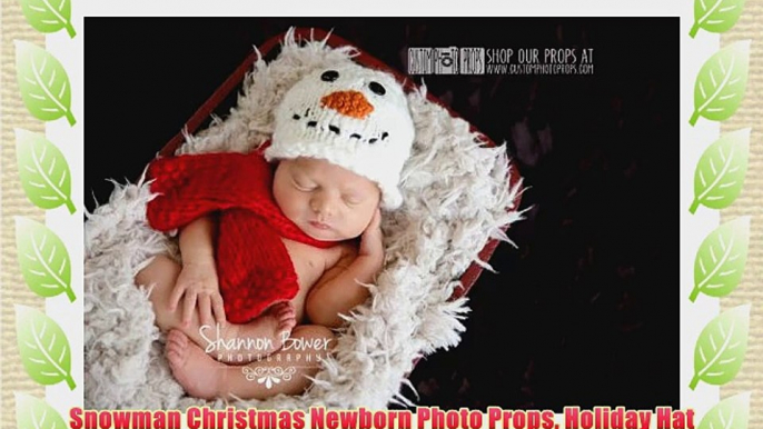 Snowman Christmas Newborn Photo Props Holiday Hat Photography Prop Baby Props Newborn Prop