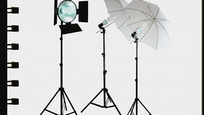 LimoStudio Photography Studio Continuous Lighting Light Kit Photo Umbrella Barndoor Light AGG950