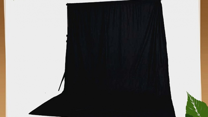 ePhoto Muslin Photography Backdrop Background 10 X 20 Ft Chromakey Screen Black Muslin Backdrop