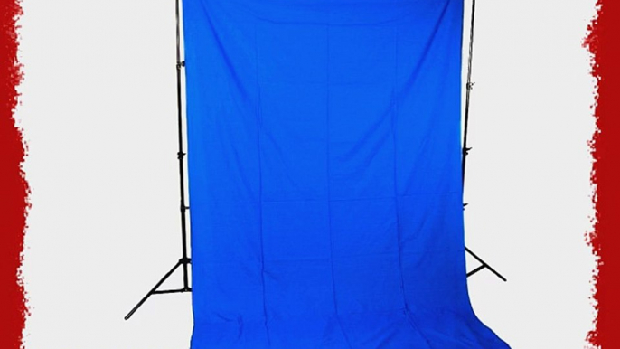 CowboyStudio 10 X 12ft Chromakey Blue Muslin Backdrop with Support System and Carry Bag