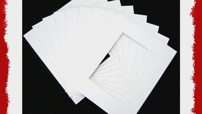 Set of 50 8x10 WHITE Picture Mats Mattes Matting for 5x7 Photo   Backing   Bags