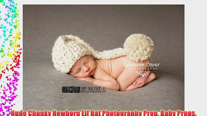 Nude Chunky Newborn Elf Hat Photography Prop Baby Props Newborn Prop Photo Props Handmade Hat