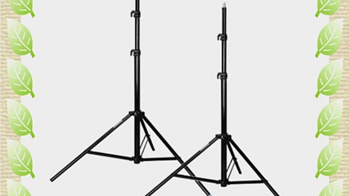 Opteka LS1000 10' Black Aluminum Adjustable Heavy Duty Light Stand with Case (2 Pack Kit) -