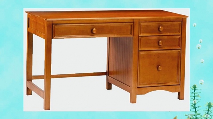 Bolton Furniture 8050Y00 Wakefield Large Pedestal Desk with Four Drawers Honey Finish