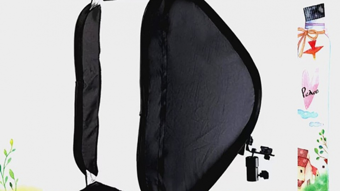 Eggsnow 80*80cm Foldable Off-Camera Speedlite Softbox   Flash Bracket   Carrying Case for Nikon