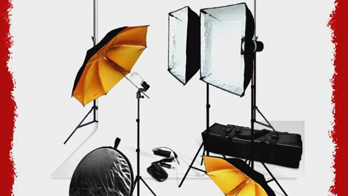 LimoStudio Photo Studio Monolight Flash Lighting Kit - 3 Studio Flash/Strobe 2 Softboxes 2