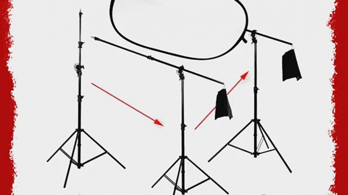 Fotodiox Pro Heavy Duty 3-in-1 Boom stand Light Stand and Reflector Holder