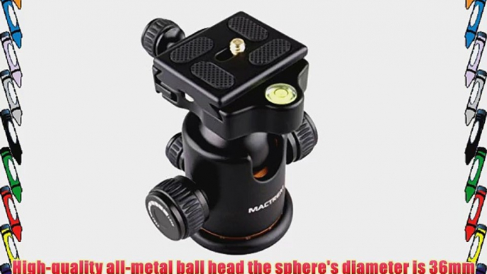 Mactrem BK-03 Photography Camera Tripod Ball Head Ballhead Quick Release Plate with Gradienter