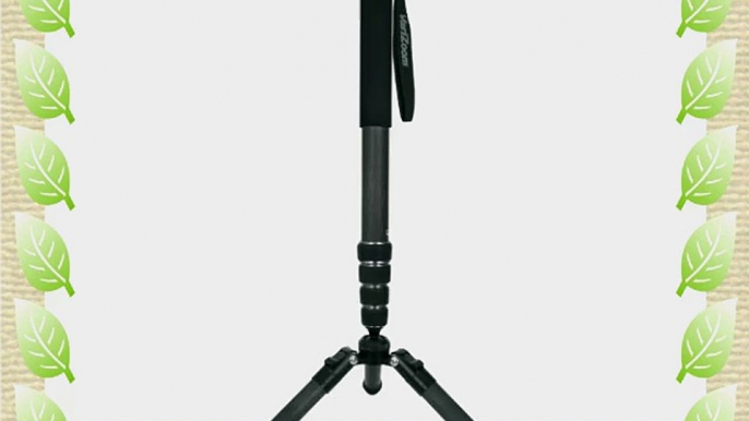 Varizoom Chicken Foot Carbon Fiber 4-Section Monopod with Fold-Down Tripod Foot