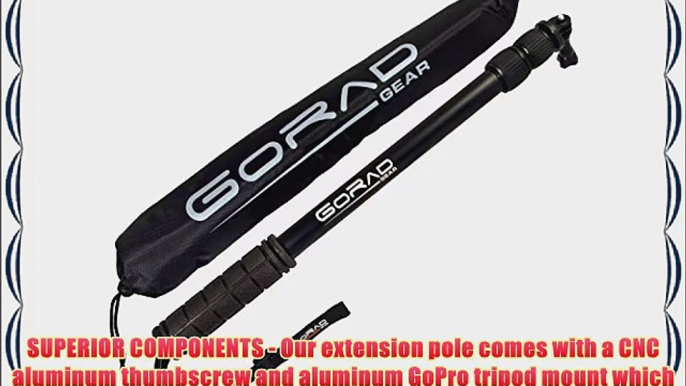 GoRad Gear - ANIMAS: All-aluminum 17-40 Waterproof Telescoping Extension Pole for GoPro Hero