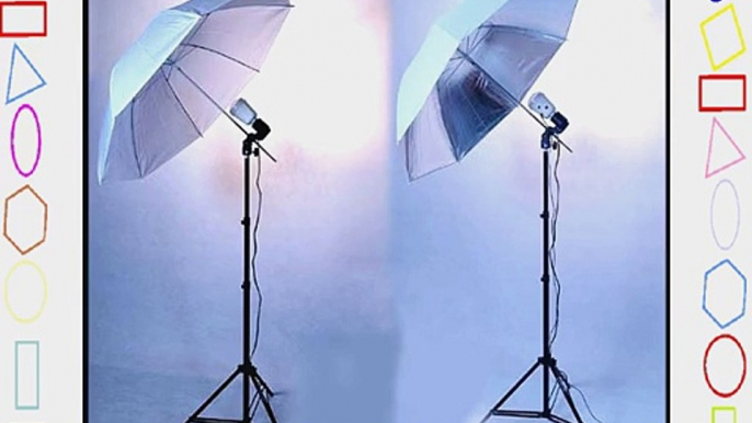 DMKFoto 2 Strobe Kit for Home Studio Complete with Umbrellas and Stands