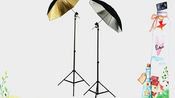 ePhoto 6 Umbrellas Photography Studio Off Camera Flash Lighting Kit TWO Flash Shoe Mounting