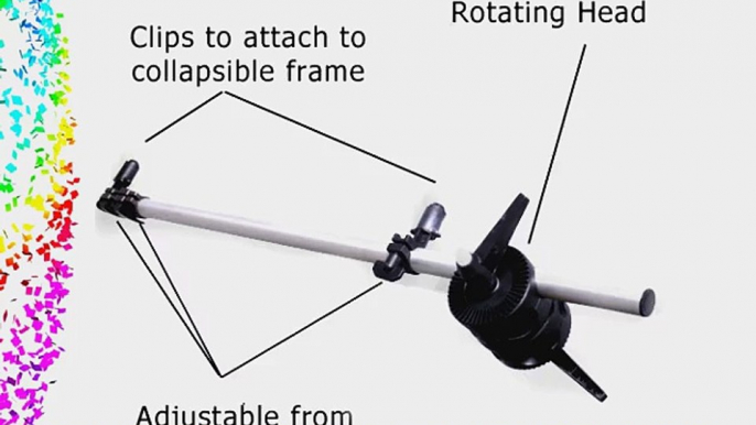 CowboyStudio Photography Video Studio 5-Feet Extendable Reflector Holder Arm with Dual Head