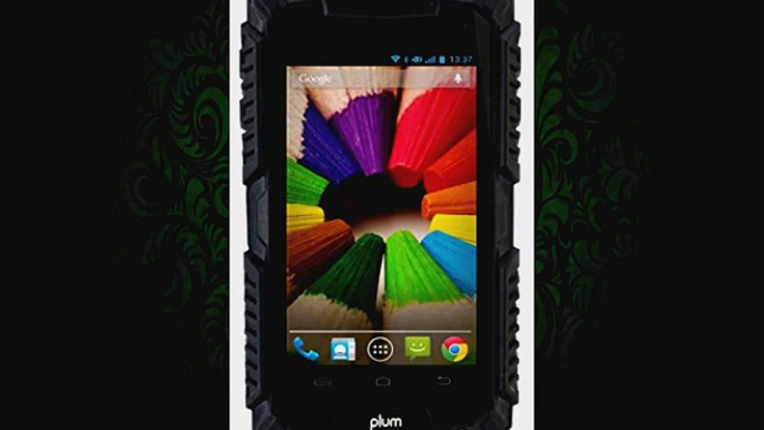 Plum Gator Plus Unlocked Dual SIM Android35 Display Waterproof Shockproof Dustproof GSM Quad Band 4G HSPABlack