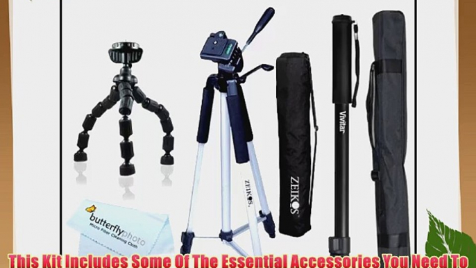 Tripod Accessory Bundle Kit For Toshiba Camileo X100 Camileo H30 Full HD Camcorder Includes