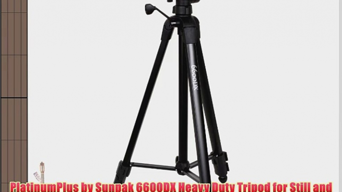 PlatinumPlus by Sunpak 6600DX Heavy Duty Tripod for Still and Video Cameras in Professional