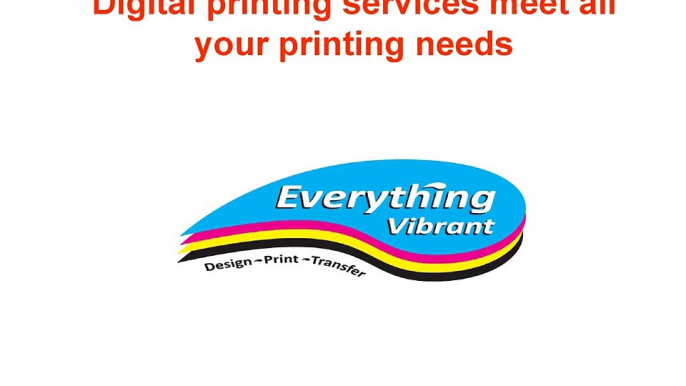 Digital printing services meet all your printing needs