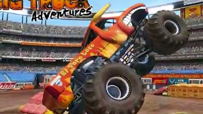 Big Trucks and Vehicles Cartoons for Kids, Cartoons for children about cars, monster truck