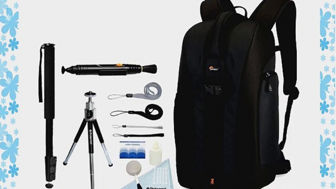 Lowepro Flipside 300 Backpack (Black)  Accessory Kit for Canon EOS Rebel T3/T3i/T2i/T1i/EOS