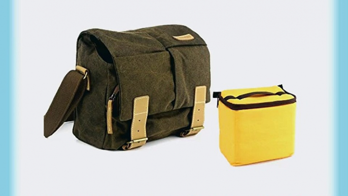 BESTEK? Waterproof Canvas SLR DSLR Digital Camera Shoulder Bag Case Casual Messenger Bag Outdoor