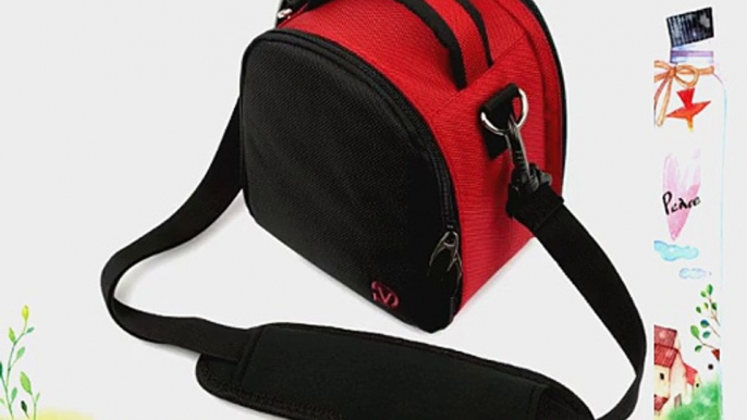 VG Red Laurel DSLR Camera Carrying Bag with Removable Shoulder Strap for Nikon D3200 Digital