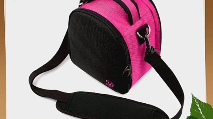 (Magenta Pink) Laurel VG Camera Bag w/ Removable Shoulder Strap for Nikon D7100 / Nikon Coolpix