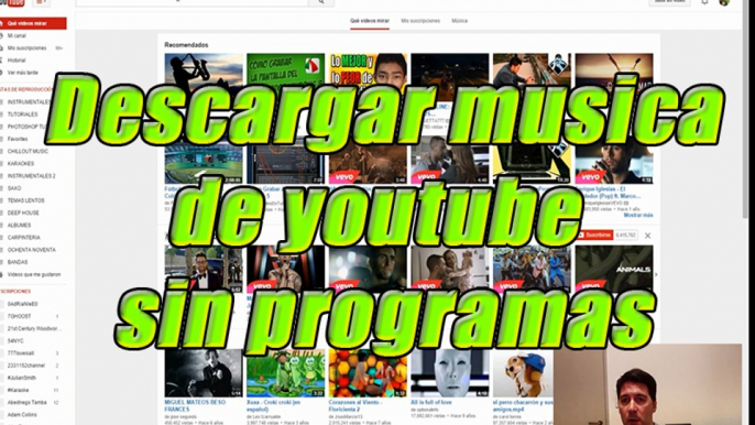 Descargar música de youtube sin programas