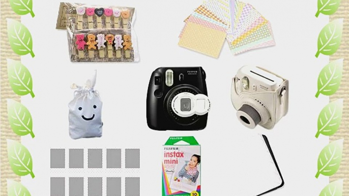 Fujifilm Instant Instax Mini 8 Polaroid Camera Bundle Set Fuji Mini 8 PU Leather Case / 10