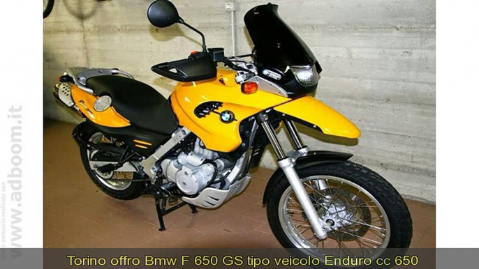 TORINO, RIVOLI   BMW  F 650 GS TIPO VEICOLO ENDURO CC 650