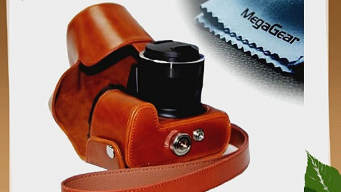 MegaGear Ever Ready Protective Leather Camera Case Bag for Canon PowerShot SX50 HS (Light Brown)