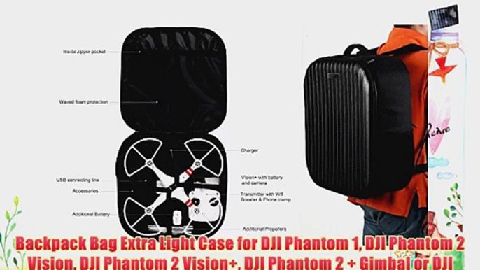 Backpack Bag Extra Light Case for DJI Phantom 1 DJI Phantom 2 Vision DJI Phantom 2 Vision