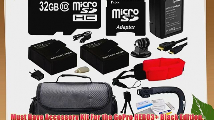 Must Have Accessory Kit For the GoPro HERO3  Black Edition HERO3  Silver Edition HERO3 SIlver