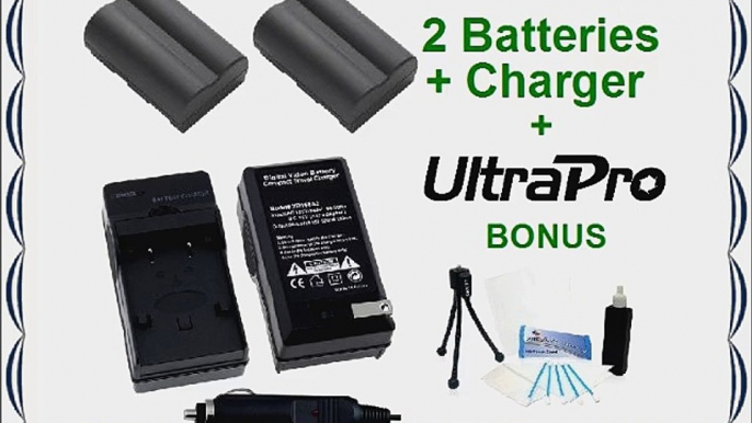 UltraPro Canon BP-511/BP-511a/BP-512 High-Capacity Replacement Batteries with Rapid Travel