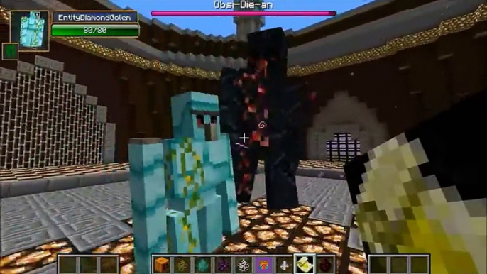 MUTANT OBSIDIAN GOLEM VS MUTANT ZOMBIE, CREEPER, ENDERMAN, & SKELETON - Minecraft Mob Battles - Mods