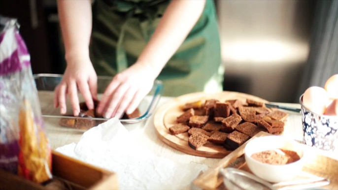 Шоколадный хлебный пудинг [Рецепты Bon Appetit]