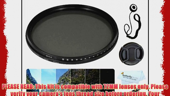 72mm NDX Variable Range Neutral Density Fader Filter Kit (Adjustable From ND2-ND1000)   More