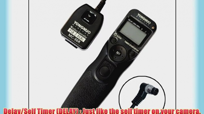 YONGNUO MC-36R/N3 Wireless Timer Remote for NIKON D7000 D90 D5000 D5100 D3100