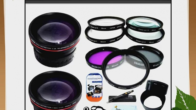 58mm Lens Bundle Kit For Nikon Coolpix P7000 P7100 Digital Camera Includes Adapter Tube   .45x