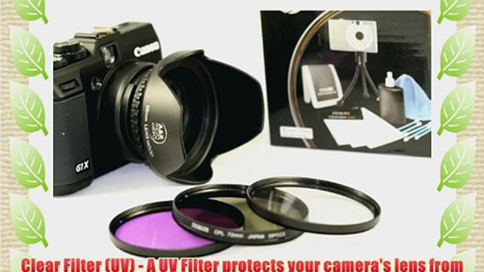 58mm Filter Kit For The Canon Powershot G1X Digital Camera   Filter Adapter   58mm 3pc High