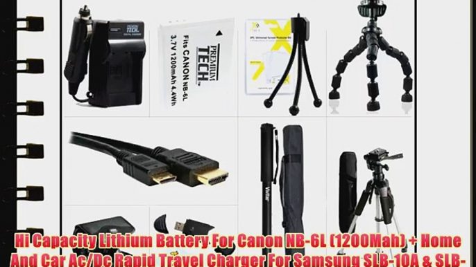 All In Accessory Kit For Canon PowerShot SX500 IS SX510 HS SX520 HS SX530 HS Digital Camera