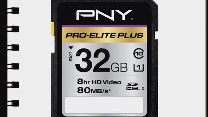 PNY Pro-Elite Plus 32 GB High Speed SDHC CL10 UHS-1 Rated Flash Memory (P-SDH32U2-30-GE)